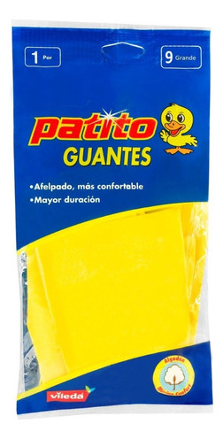 Guante Látex Patito Amarillo Grande X1 Unidad