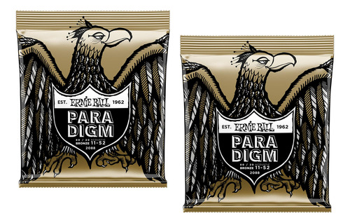 2 Unidad Cuerda Guitarra Acustica Ernie Ball 2088 Paradigm