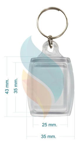 Llaveros Acrílicos Transparente 2.5x3.5 Cm Por Mayor X400 U.