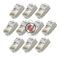 Comprar Fichas Rj45 Blindada Metal Cat 5e Utp Crimpear Cable Red X10