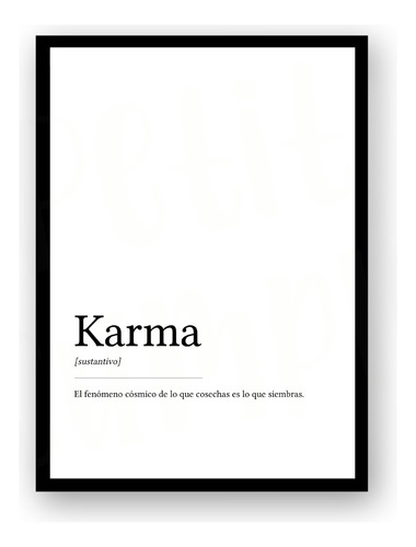 Poster Imprimible Karma Definicion Poster Decorativo Karma