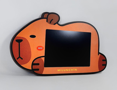 Pizarra Magica Infantil Lcd Tableta Escritura Led Capibara Marrón