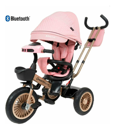 Triciclo Para Niño Evolutivo Usb Giratorio Reclinable Cros