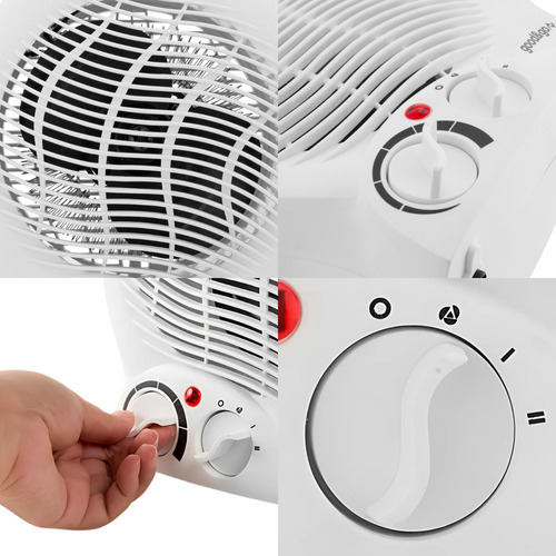 Aquecedor Elétrico 127v Doméstico 1500w Portátil Good&go Cor Branco