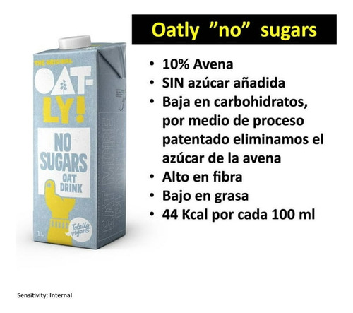 Bebida Leche De Avena Sin Azúcar Oatly 1 L