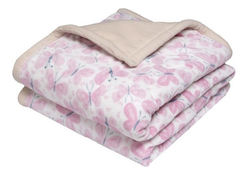 Cobertor Individual Doble Vista New York Suave Microfibra Mariposas