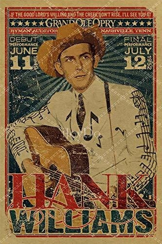 Señales - Ijoydo Hank Williams Country Music Retro Tin Sign 