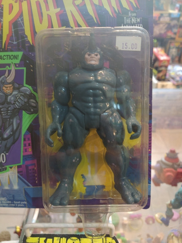 Toybiz Marvel, Spiderman The Animated Series, Rhino. (Usado)