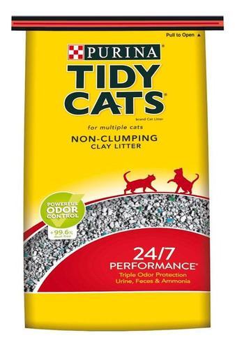Arena Tidy Cats 24/7 Performance 9 Kg. Np x 9kg de peso neto  y 9kg de peso por unidad