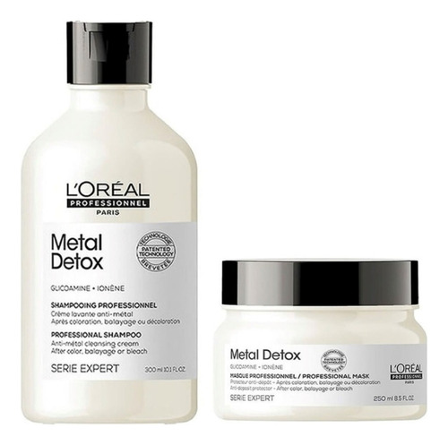  Loreal Metal Detox Kit Shampoo 300ml + Mascarilla 250ml