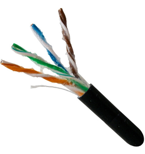 Cable Utp Exterior 4 Pares Cat5enegro Signotel X 25 Mts.
