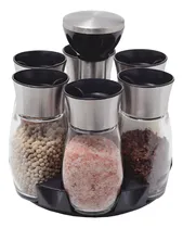 Comprar Set X6 Especieros Soporte Giratorio Con Frascos Vidrio