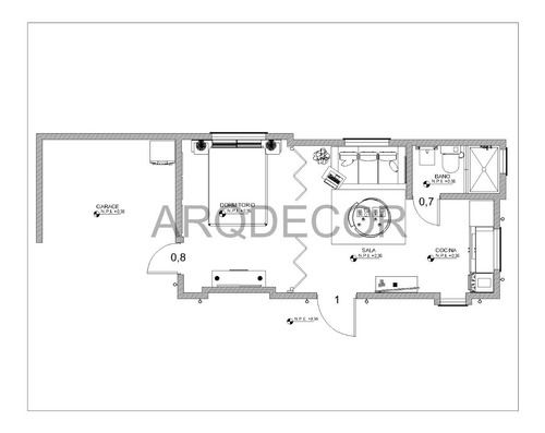 Tiny House Architectural Plans 506 Ft2 / Casa Pequeña Planos