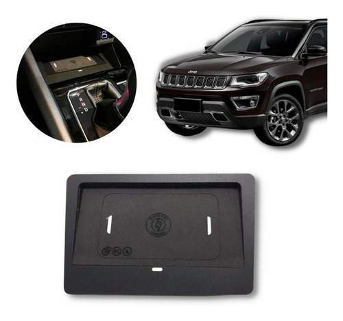 Carregador Celular Indução Veicular Jeep Compass 2022 2023