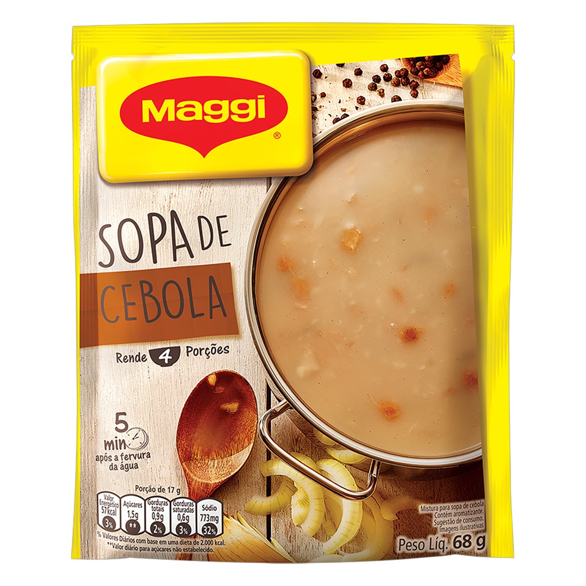 Sopa instantânea Maggi  cebola em pacote 68 g