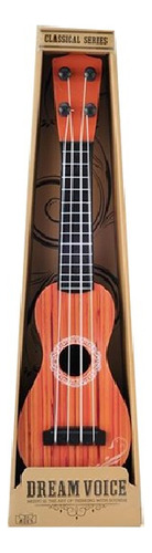 Guitarra Ukelele 4 Cuerda Símil Madera Juguete Niños Musical