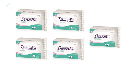 Pack X 5 Doncella Algodón Clásico Extra Suave X 300 Grs