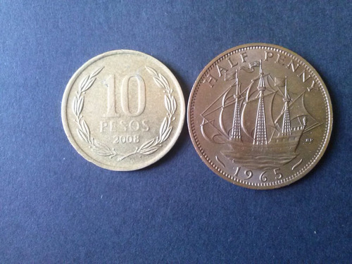 Moneda Gran Bretaña 1/2 Penny Cobre 1965 (c41)
