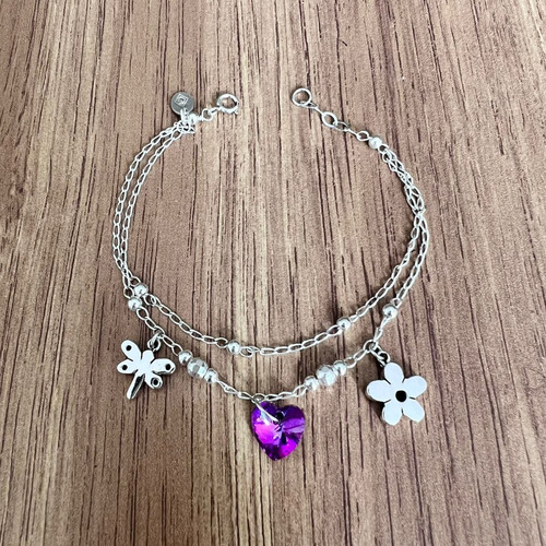 Imagen 3 de 9 de Pulsera De Plata 925 Cristal Swarovski Mujer Agálea Joyeria