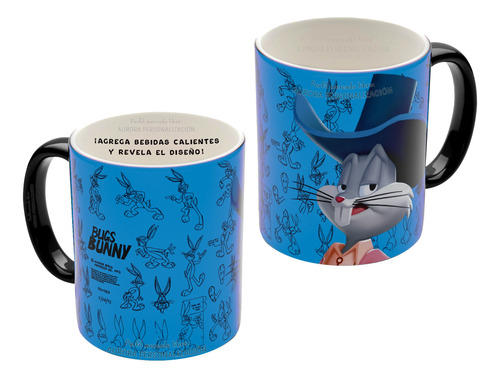 Mug Mágico Looney Tunes Bugs Bunny Taza Termica Pocillo