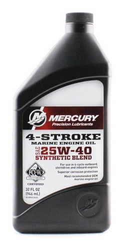 Aceite Mercury 4 Tiempos Sae 25w-40 Semi Sintético 