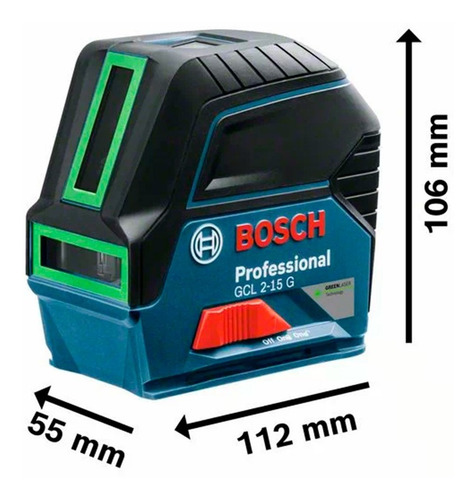 Nivelador Láser Combinado Verde Bosch Gcl 2-15 G + Base Rm1