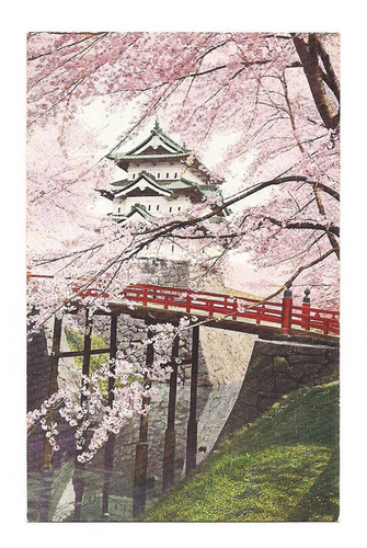 Postal Japon Castillo De Hirosaki Numero 263 B3