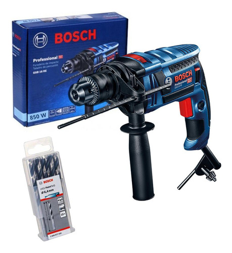 Furadeira De Impacto Bosch Gsb 16 Re 850w + Acessórios