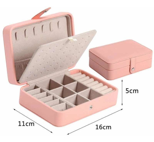 Imagen 8 de 9 de Caja Alhajero Organizador De Joyas Anillos Accesorios