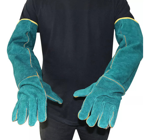 Guantes De Seguridad Antimordeduras De Cuero Ultralargos