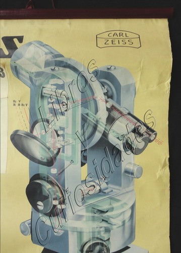 Imagen 3 de 4 de Cartel Antiguo De Publicidad Teodolito Th3. Carl Zeiss 23004