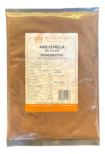 Anís Estrella Molido En Polvo 5 Kilos