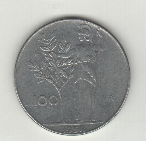 Italia Moneda De 100 Liras Año 1958 Km 96.1 - Vf+