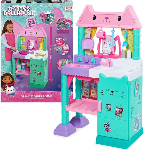 Juego De Cocina Gabby's Dollhouse Con Accesorios Y Música 