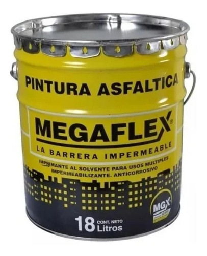 Pintura Asfáltica Megaflex 18 Litros Secado Ultra-rápido