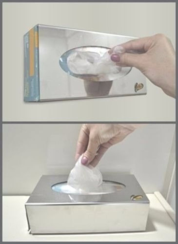 Porta Mascaras Luvas Cirurgicas De Parede Em Inox Biovis Tamanho Único