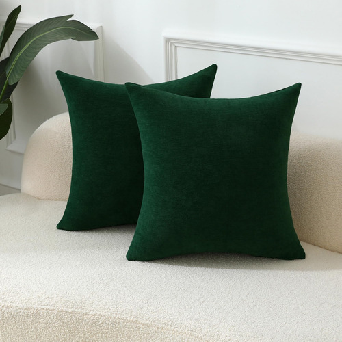 Qanatmz Hunter Green Cozy Soft Show Pillow Covers, Army Gree