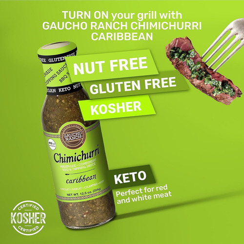 Salsa Chimichurri Gaucho Ranch Caribeña | Mezcla De Condimen
