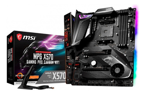 Motherboard Msi X570 Gaming Pro Carbon Wifi Ryzen 9 Logg Color Negro