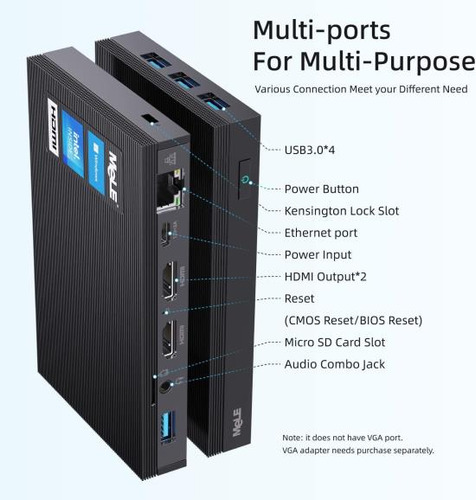 Mele Mini Pc Fanless Quieter3q Windows 11 Pro N5105 Mini Com