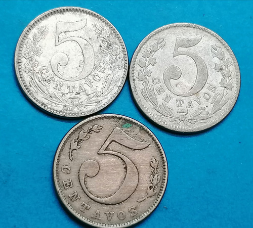 Colombia Moneda 5 Centavos 1886 Variedades. Excelente Estado