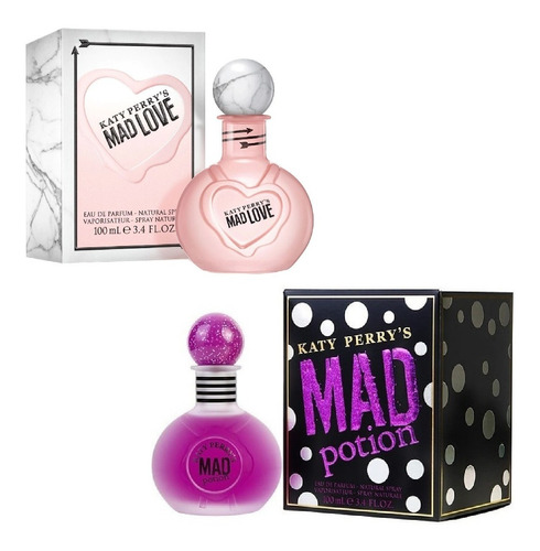 Paquete 2x1 Mad Love + Mad Potion Dama Katy Perry 100 Ml