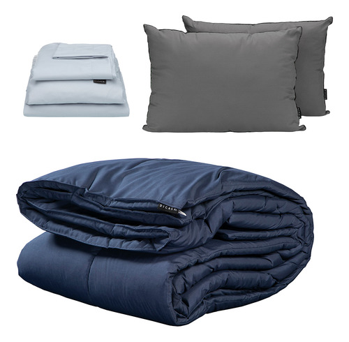 Combo Queen Size Edredón Dicasa Homy + Softy + 2 Pack
