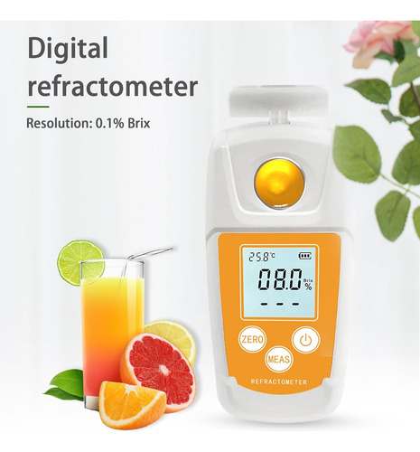0-55% Medidor Brix, Refractómetro De Alta Precisión Con Atc