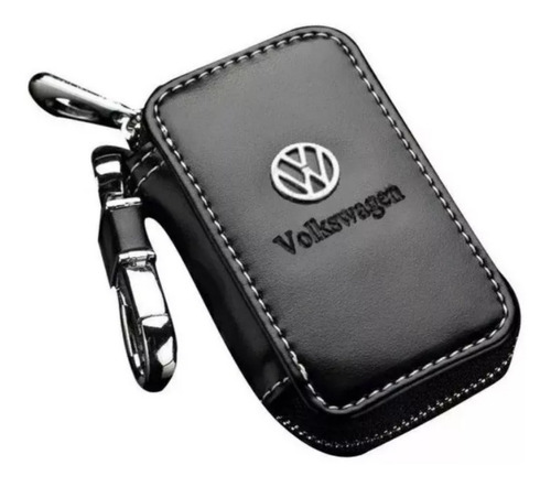 Capa Em Couro Case Luxo Chaveiro Personalizado Volkswagen 