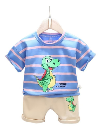 Conjunto De Verano Niño 2 Piezas Dinosaurio Entretenido