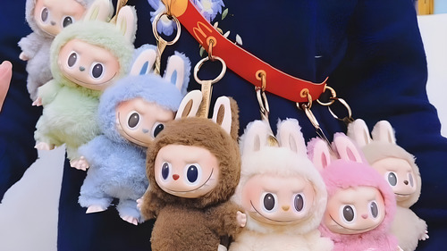 Labubu Macaron Monsters Vinilo Toffee Peluche