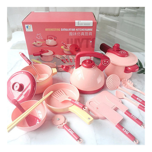 Zj Juego De Vajilla De Cocina Simulada For Niña, Juguete De