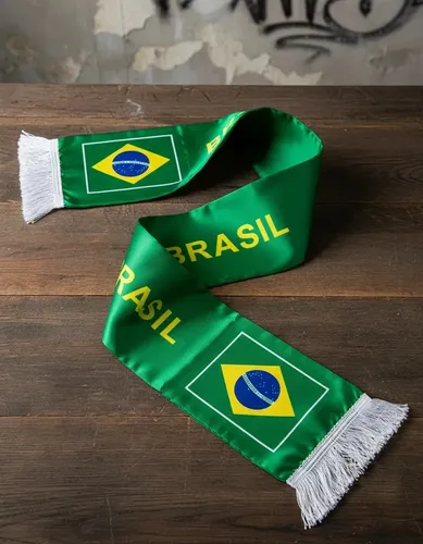 Lenço Cachecol Torcedor Brasil Jogo Lenço Brasil Copa Futebol Fest Verde E Amarelo Liso Tamanho 14