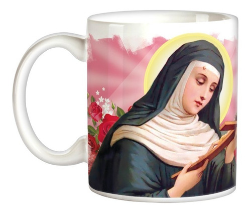 Caneca Xícara Santa Rita De Cássia Frases Católica Fé